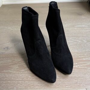 Stuart Weitzman Black Ankle Booties, 6.5M